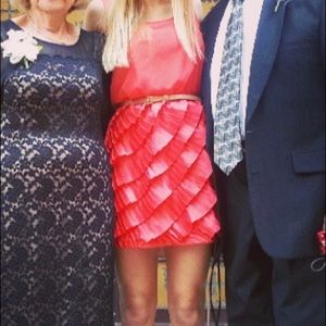 Gianni Bini orange pleated dress